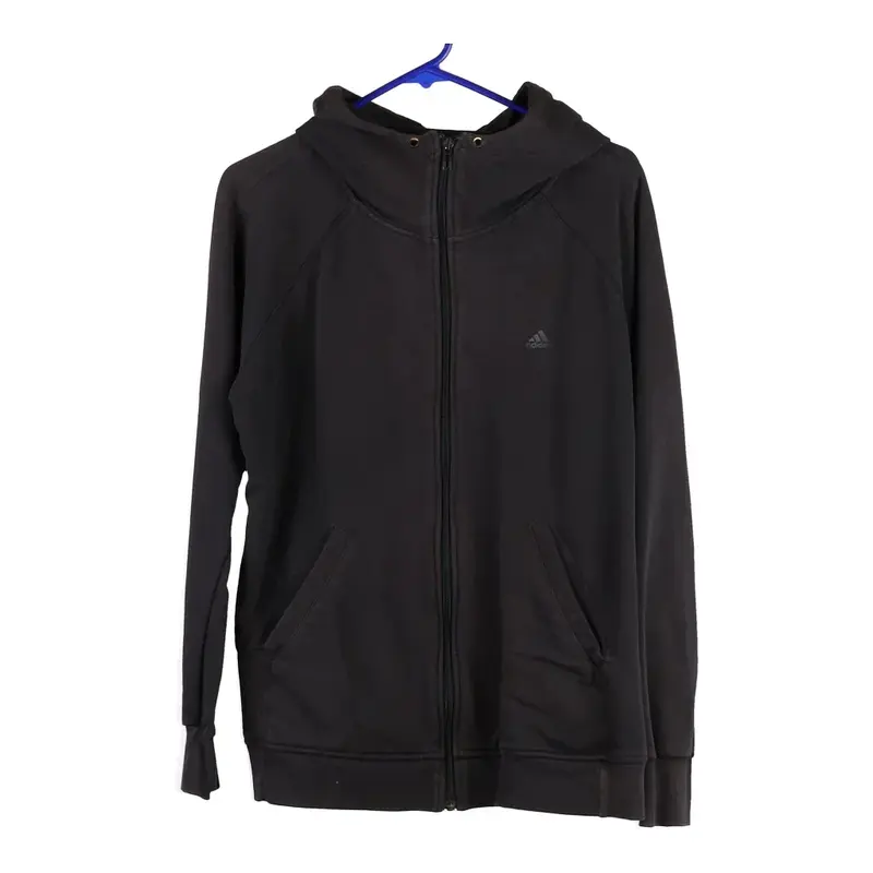 Adidas Hoodie - Large Black Cotton Blend
