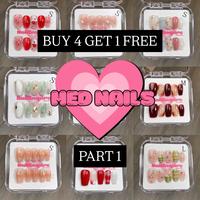MED NAILS PART 1 | The Nail Empire | 10pcs Press On Nails | Square nails | Coffin nails | High Quality | Cute designs | Detai...