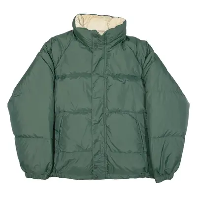 NAUTICA Reversible Insulated Mens Puffer Jacket Green Nylon Hooded 2XL