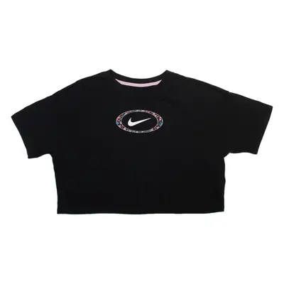 NIKE Cropped Womens T-Shirt Black M