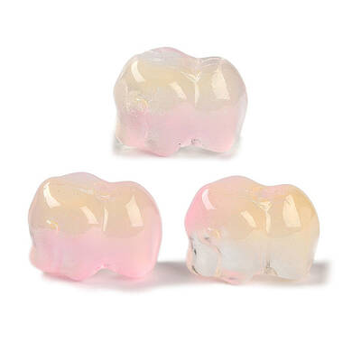 Spray Painted Glass Beads