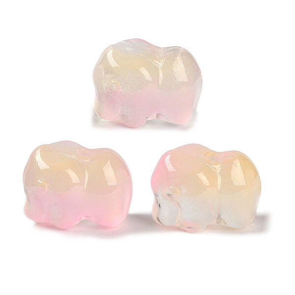 Spray Painted Glass Beads