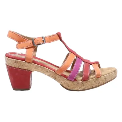 GABOR Chunky Heels Orange Synthetic Womens UK 5