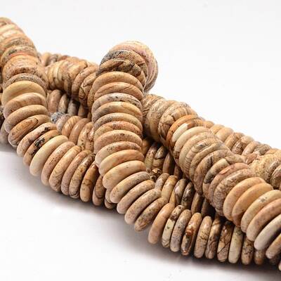 Natural Picture Jasper Graduated Beads Strands