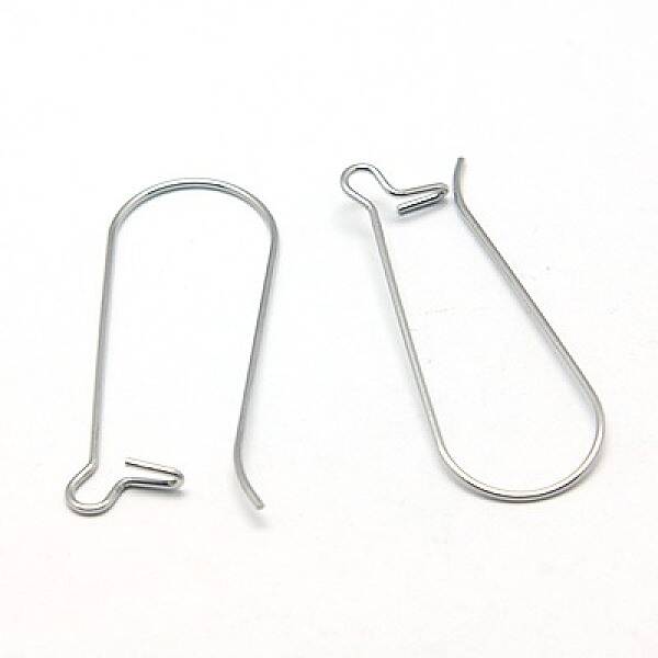 Tarnish Resistant 304 Stainless Steel Hoop Earrings Findings Kidney Ear Wires