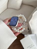 Women's Elegant Bowknot Design Watch Band, Fashionable Pearl Decor Watch Strap for Apple Watch, Trendy All-match & Exquisite ...