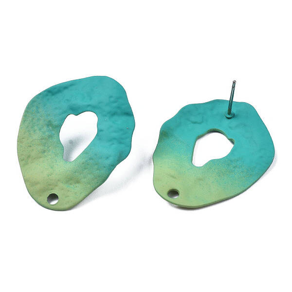 Spray Painted Iron Stud Earring Findings