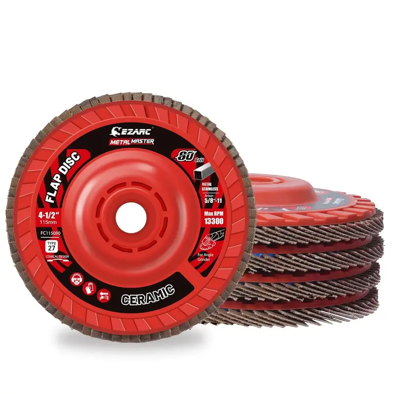 EZARC Ceramic Flap Discs, 4-1/2\