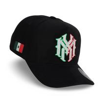 MEXICO BLACK RHINESTONE VISOR SUEDE CURVE - HAT