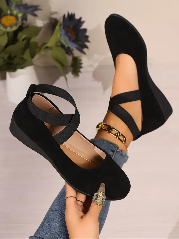 Corkys Closed Wedge Shoes for Women, Stylish Closed Toe Design in Faux Suede, Comfort and Style for Day or Night Wear