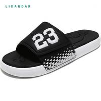 LIDARDAR Men's Sport Slide Sandals, Flexible Midsole, Casual Beach Slides Walking Shoes Boy pu upper