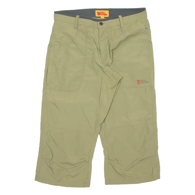 FJÄLLRÄVEN Mens Pedal Pushers Shorts Green M W30