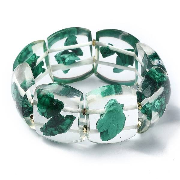 Natural Malachite Stretch Bracelets