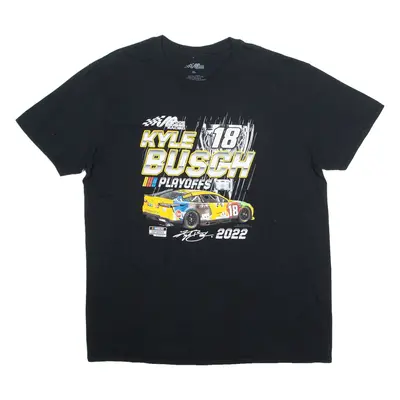 JOE GIBBS RACING NASCAR Kyle Busch Mens T-Shirt Black USA XL