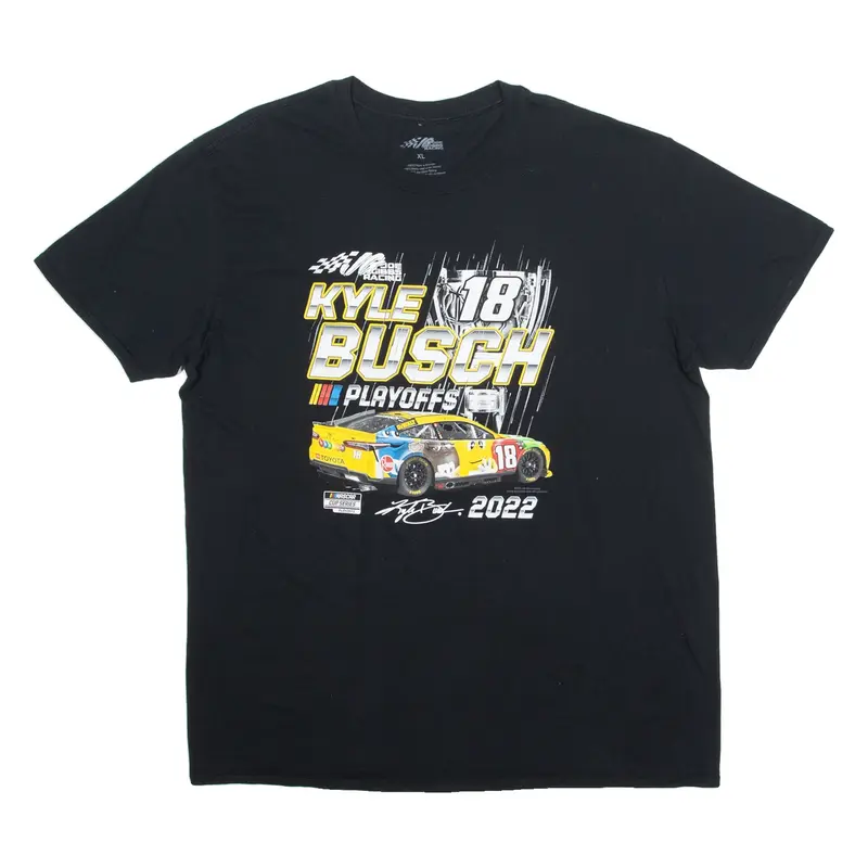 JOE GIBBS RACING NASCAR Kyle Busch Mens T-Shirt Black USA XL