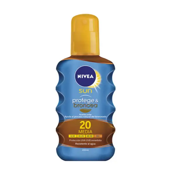 Nivea Sunscreen and Bronze Activating Protective Oil Spf20 200ml