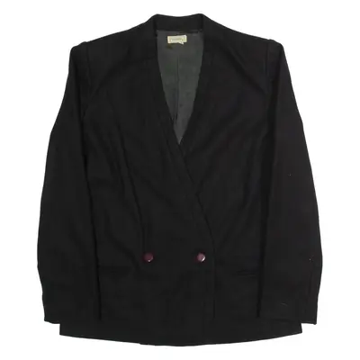 MANIA Womens Blazer Jacket Black 90s S