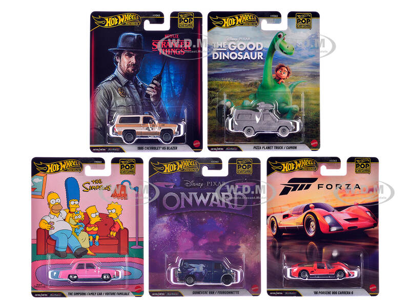 Pop Culture 2026 5 piece Set S Premium Series Diecast Model Cars by Hot Wheels