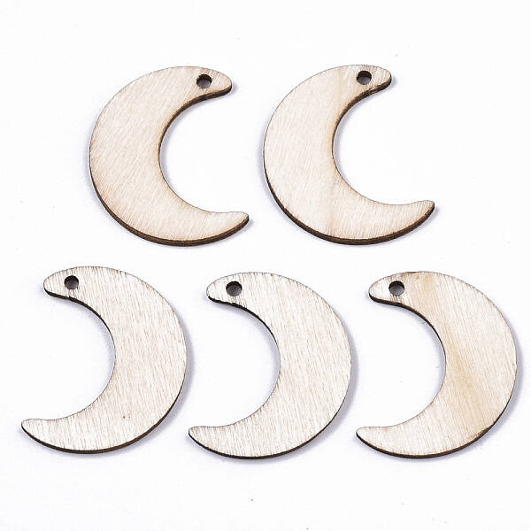 Unfinished Natural Poplar Wood Pendants