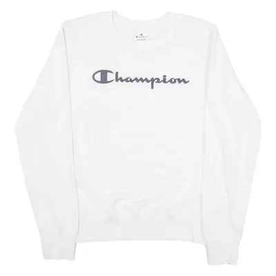CHAMPION Womens Sweatshirt White M