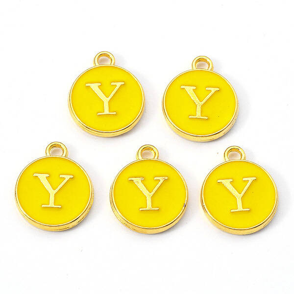 Golden Plated Alloy Enamel Charms