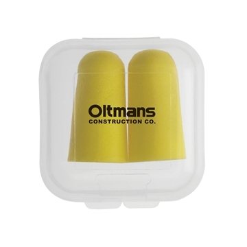 300 Customized Earplugs In Square Case - 33db Noise Reduction