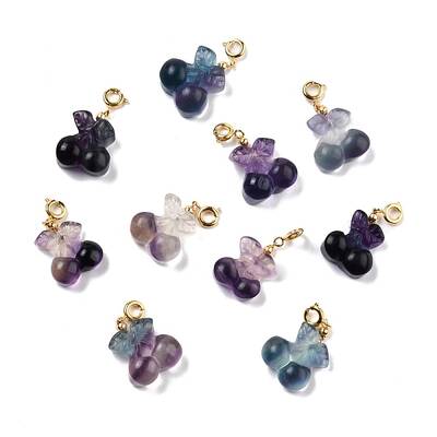 Natural Fluorite Carved Pendants