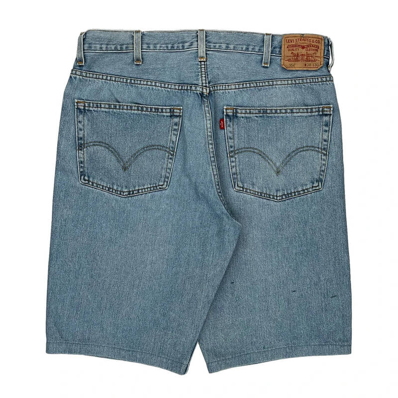 550 Levis Denim Shorts - 36W 12L Light Wash Denim