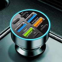 8-Port USB C Automotive Charger, Multifunctional PD Fast Charging Car Adapter, Mobile Phone Charger for Car, Truck, SUV, Ca...