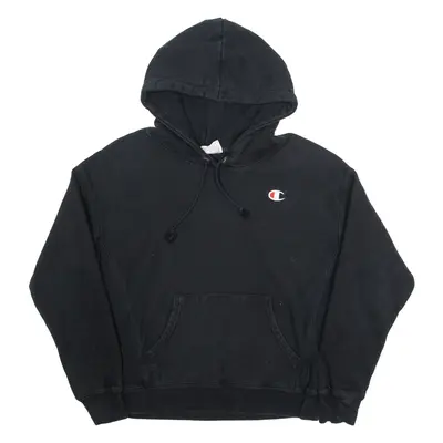 CHAMPION REVERSE WEAVE Boys Black Hoodie M