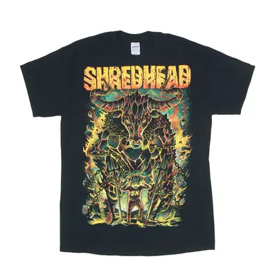 GILDAN Shredhead Band T-Shirt Black Short Sleeve Mens M