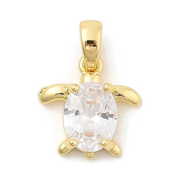 Rack Plating Leaf Brass Clear Cubic Zirconia Pendants