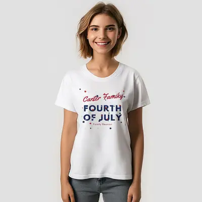 Red White Blue Stars Custom Family Reunion T-Shirt