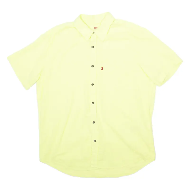 LEVI'S Mens Plain Shirt Green Long Sleeve L
