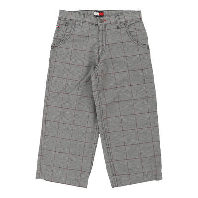Age 12-14 Tommy Hilfiger Checked Shorts - 26W 19L Grey Cotton