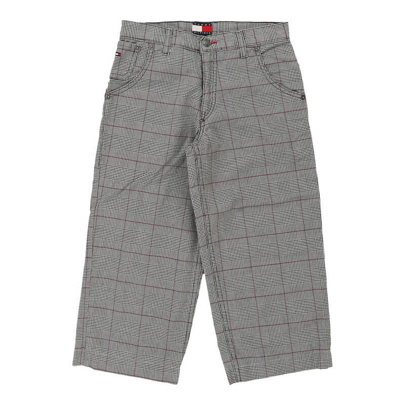 Age 12-14 Tommy Hilfiger Checked Shorts - 26W 19L Grey Cotton