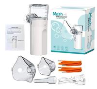 Portable Handheld Nebulizer, Rechargeable Mesh Spacer Machine with Accessories for Adult & Kid, Handheld Electric Atomizer fo...