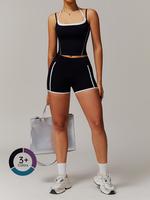 Women's Sports Cami Top & High Waist Shorts Two-piece Set, Casual Comfy Breathable Outfits for Yoga Gym Workout Running, Ladi...