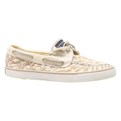 SPERRY Boat Shoes White Canvas Womens UK 9