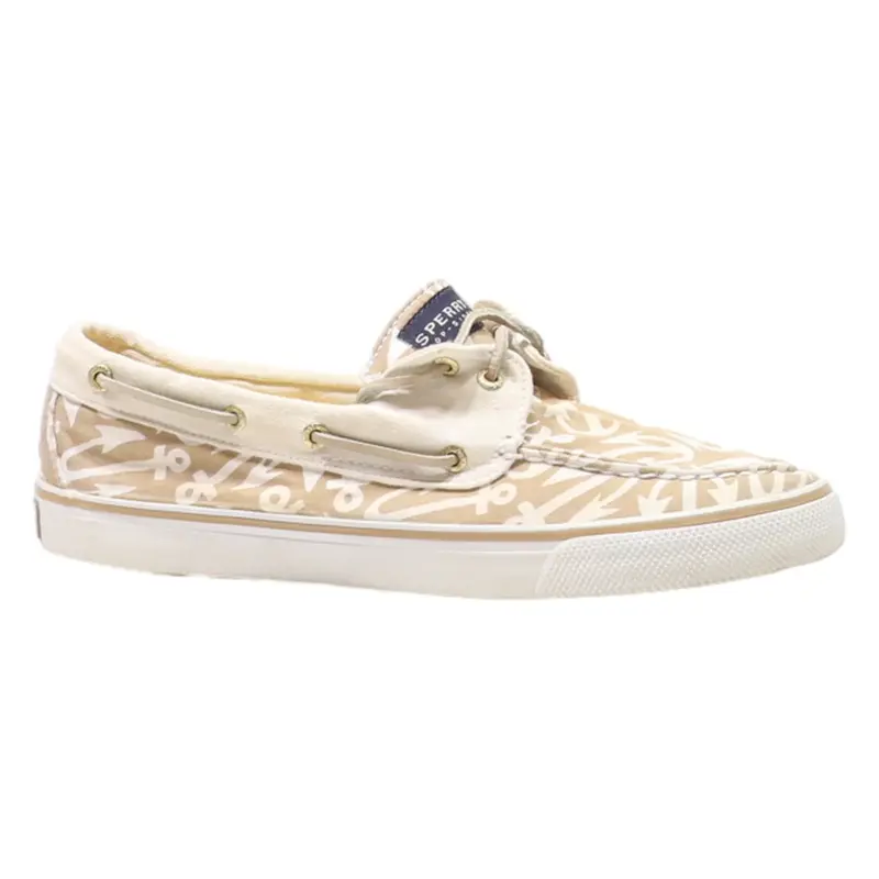 SPERRY Boat Shoes White Canvas Womens UK 9