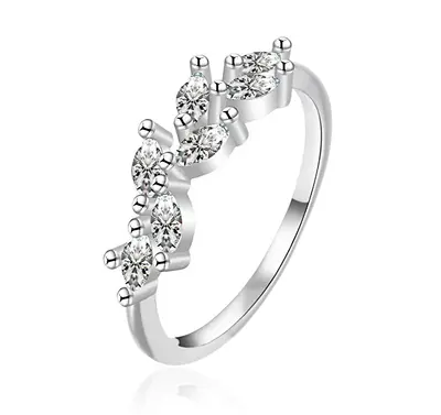 Agato Sparkling Silver Ring with Zirconia AGT-R42W - Circuit: 56 mm