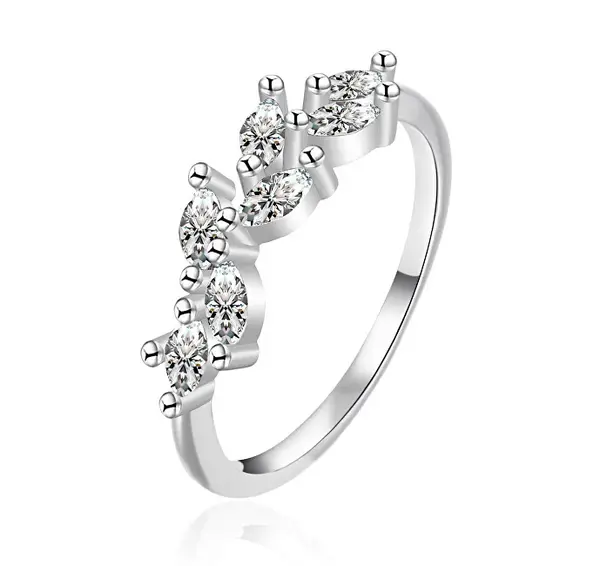 Agato Sparkling Silver Ring with Zirconia AGT-R42W - Circuit: 56 mm