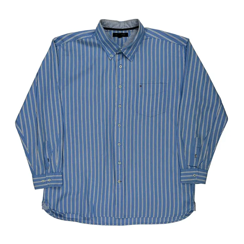 Tommy Hilfiger Striped Shirt - 2XL Blue Cotton