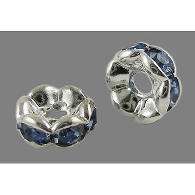 Brass Rhinestone Spacer Beads