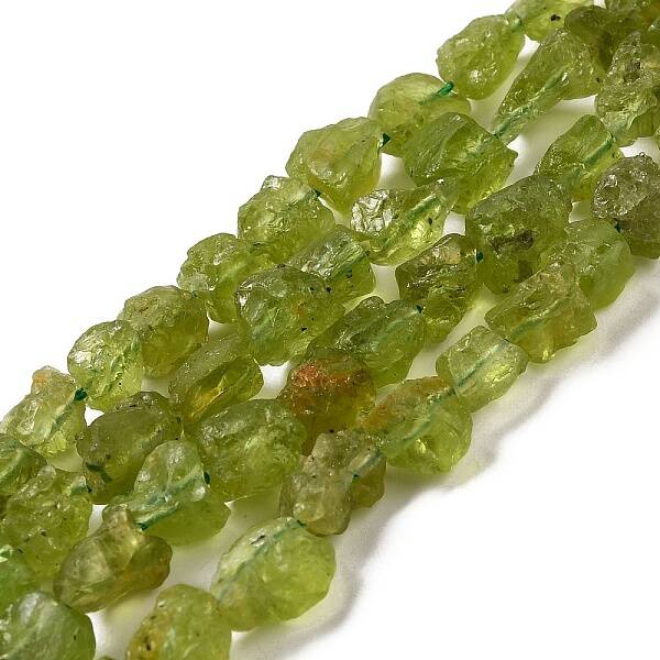 Raw Rough Natural Olive Quartz Beads Strands