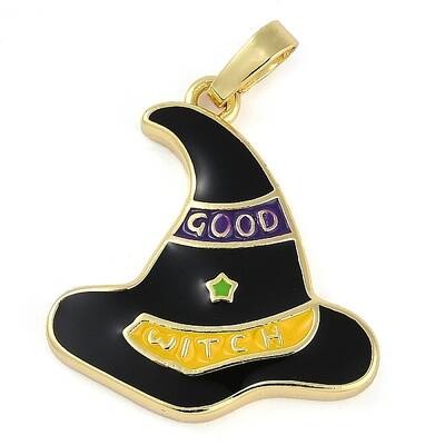 Halloween Rack Plating Brass Enamel Pendants