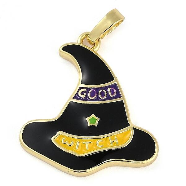 Halloween Rack Plating Brass Enamel Pendants