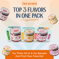TrueSeaMoss Top 3 Best-Selling Gels – 1 oz Jars: Strawberry, Cherry & Mango-Pineapple – Rich in Minerals & Vitamins – s...