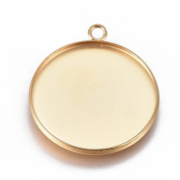 Ion Plating(IP) 304 Stainless Steel Pendant Cabochon Settings