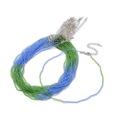Faceted Rondelle Glass Beaded Necklace for Women